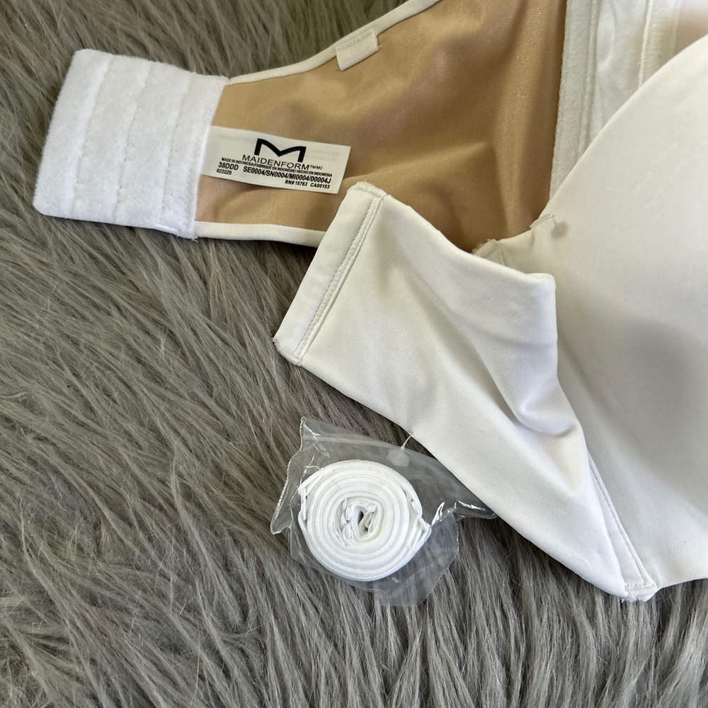 Maidenform Sweet Nothings Perfect Coverage Strapless Bra Womens Size 38DDD White - Picture 7 of 7